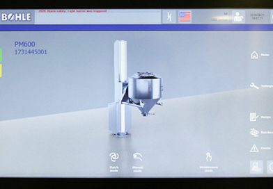container blender touch panel