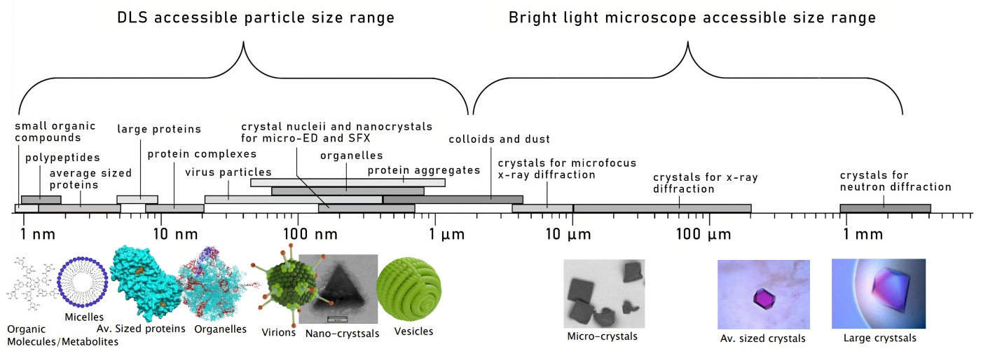 Dynamic Light Scattering (DLS) Particle Size analysis range
